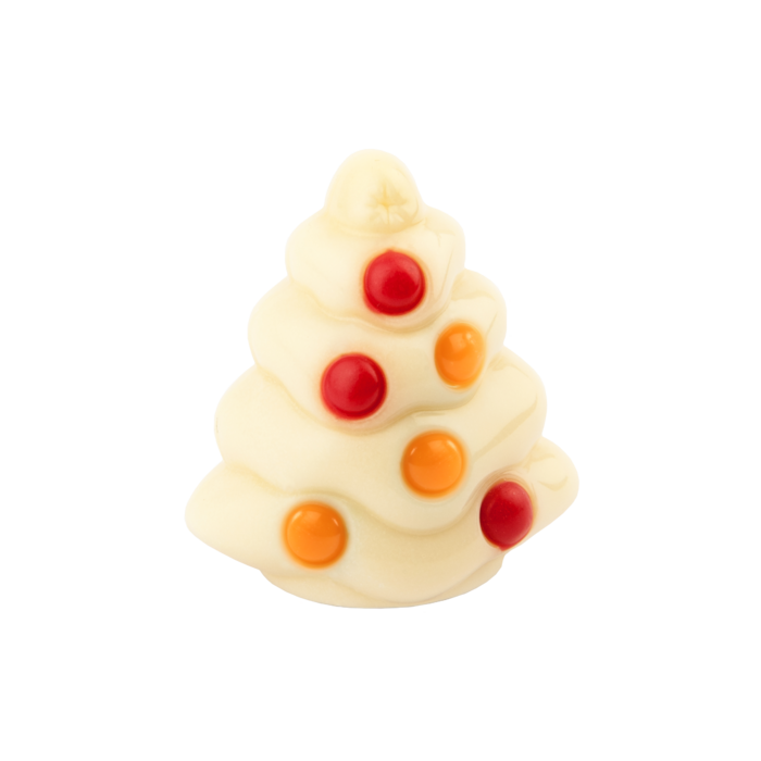 Christmas tree WHITE deco hazelnut filling