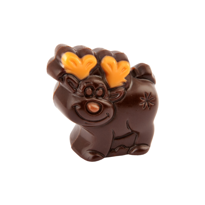 Reindeer DARK deco hazelnut filling